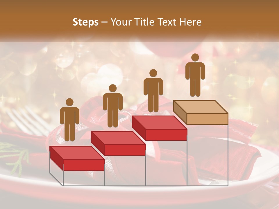 A Red Plate With A Red Bow On It PowerPoint Template