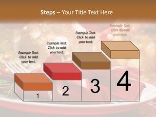 A Red Plate With A Red Bow On It PowerPoint Template