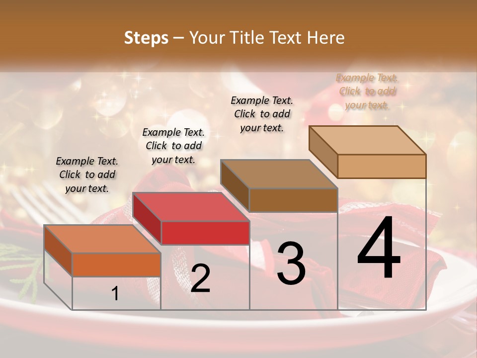 A Red Plate With A Red Bow On It PowerPoint Template