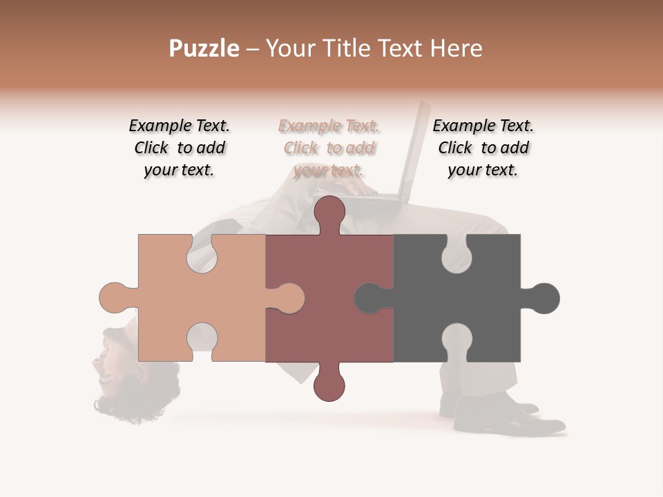 A Man With A Laptop On His Back PowerPoint Template