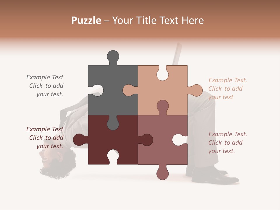 A Man With A Laptop On His Back PowerPoint Template