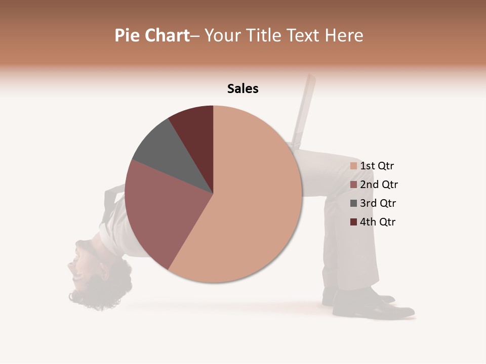 A Man With A Laptop On His Back PowerPoint Template