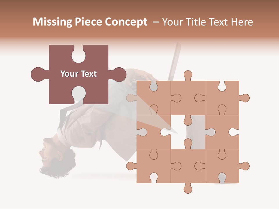 A Man With A Laptop On His Back PowerPoint Template