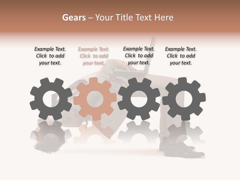 A Man With A Laptop On His Back PowerPoint Template