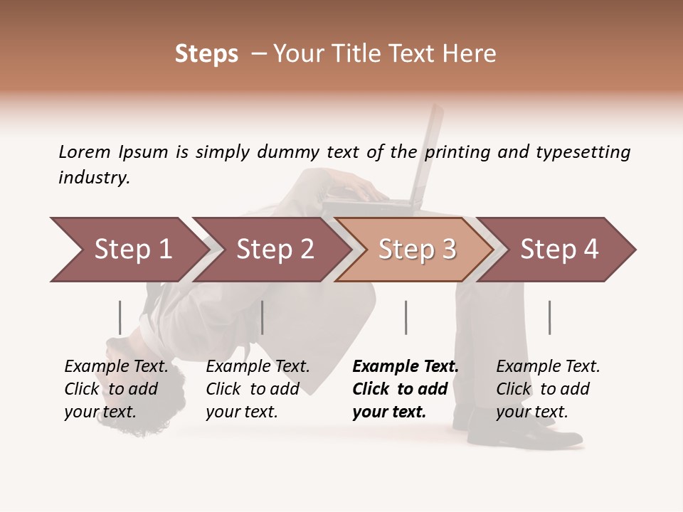 A Man With A Laptop On His Back PowerPoint Template