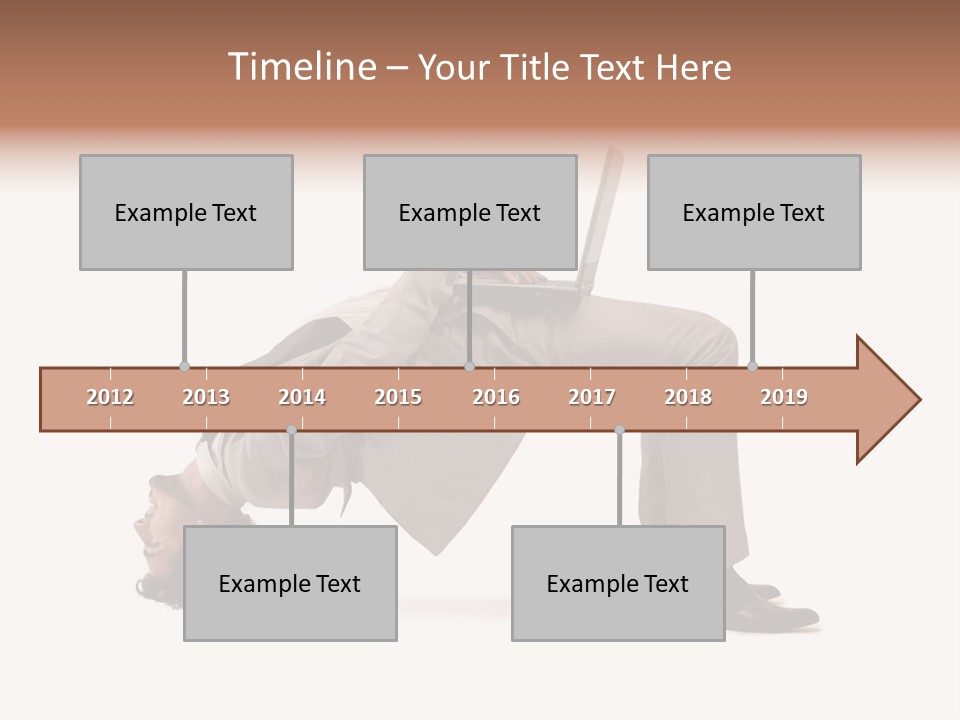 A Man With A Laptop On His Back PowerPoint Template