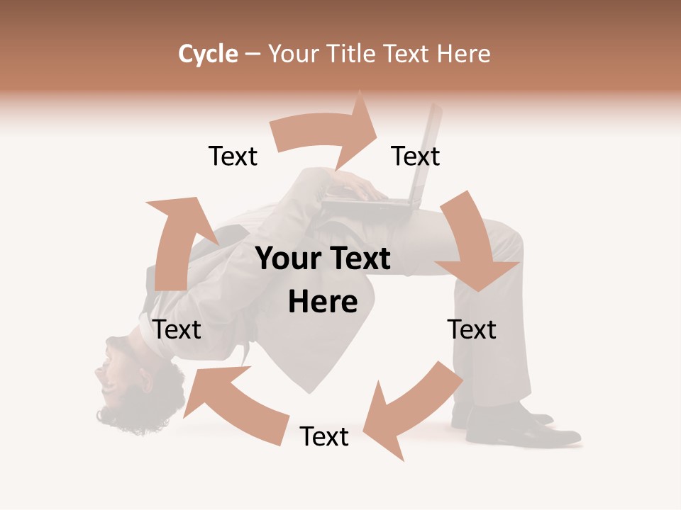 A Man With A Laptop On His Back PowerPoint Template