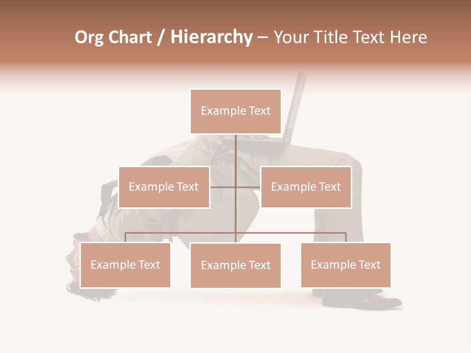 A Man With A Laptop On His Back PowerPoint Template