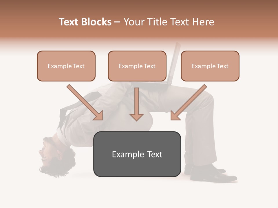 A Man With A Laptop On His Back PowerPoint Template