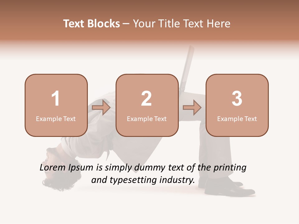 A Man With A Laptop On His Back PowerPoint Template