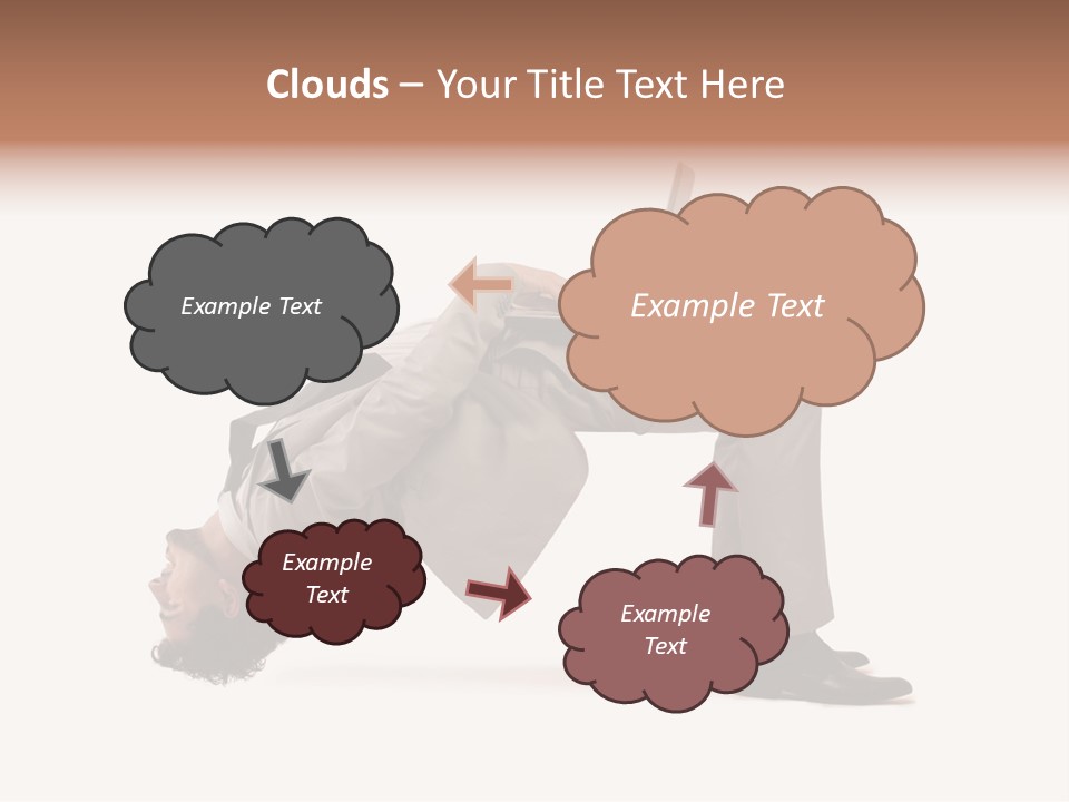 A Man With A Laptop On His Back PowerPoint Template
