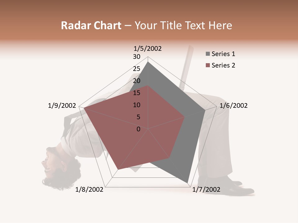 A Man With A Laptop On His Back PowerPoint Template