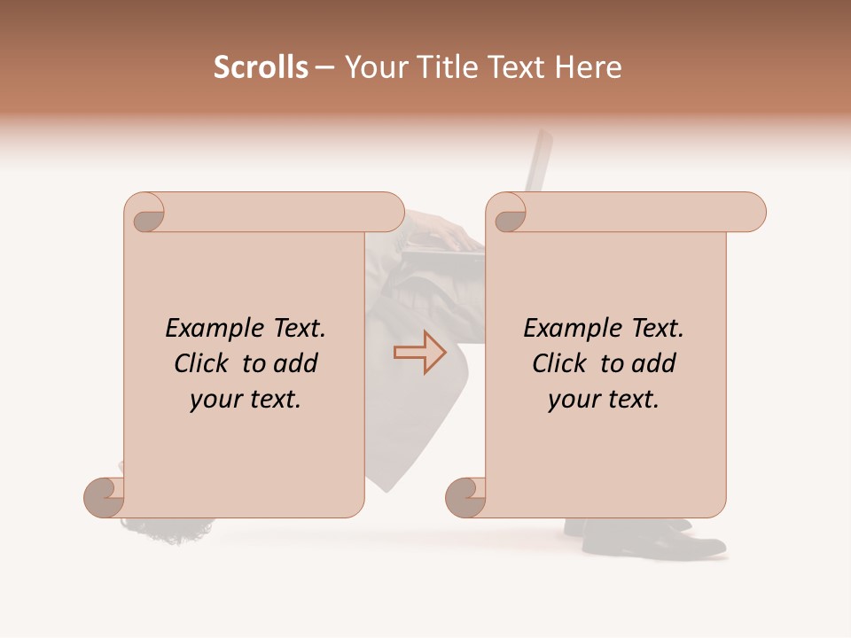A Man With A Laptop On His Back PowerPoint Template