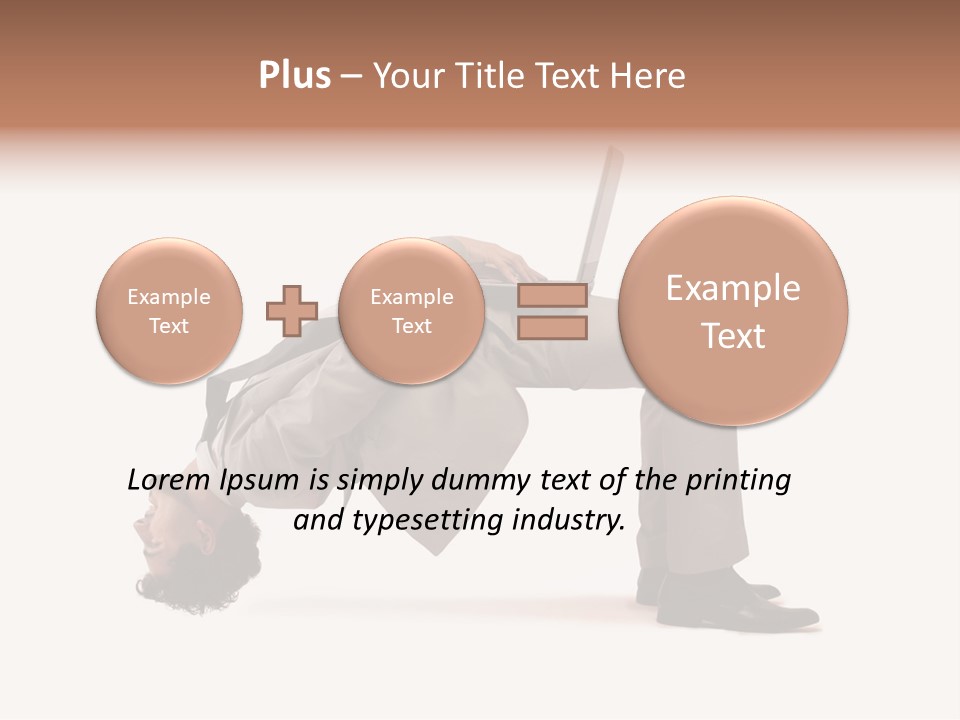 A Man With A Laptop On His Back PowerPoint Template