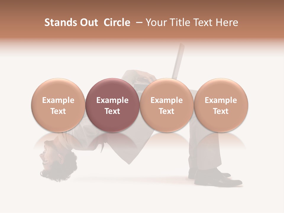 A Man With A Laptop On His Back PowerPoint Template