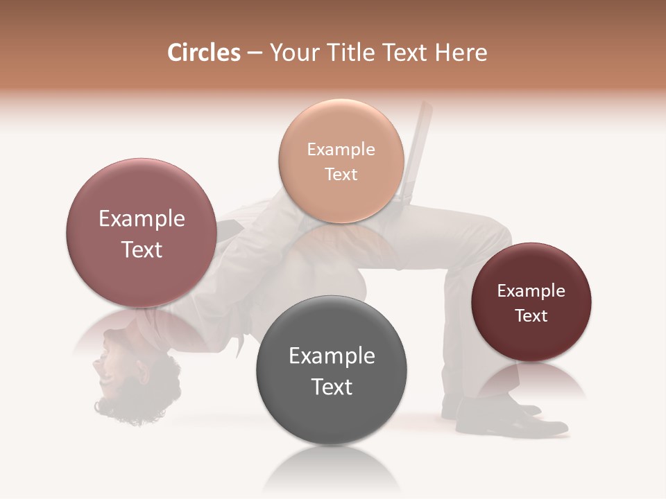 A Man With A Laptop On His Back PowerPoint Template