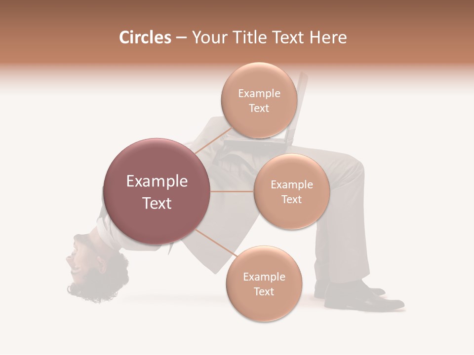 A Man With A Laptop On His Back PowerPoint Template