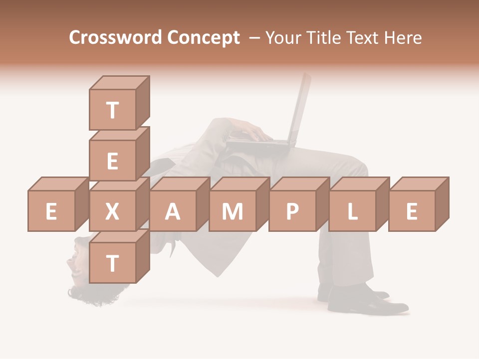 A Man With A Laptop On His Back PowerPoint Template