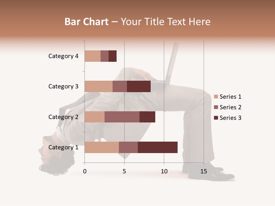 A Man With A Laptop On His Back PowerPoint Template