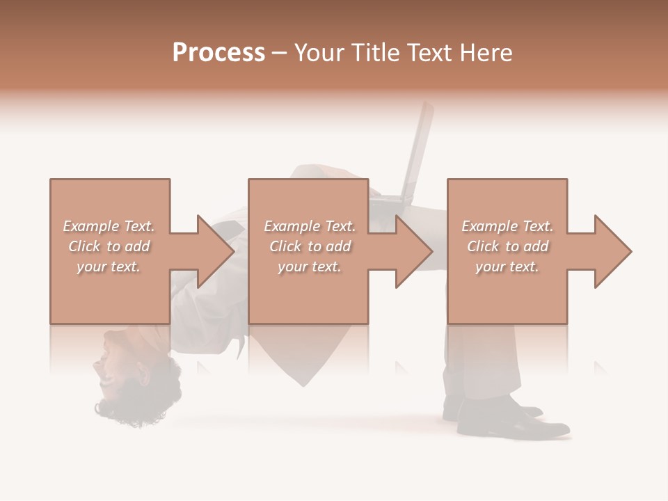 A Man With A Laptop On His Back PowerPoint Template