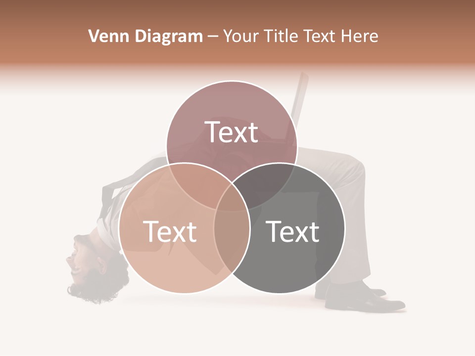 A Man With A Laptop On His Back PowerPoint Template