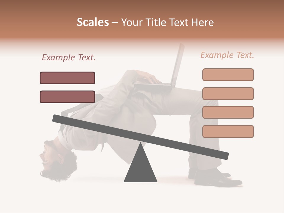 A Man With A Laptop On His Back PowerPoint Template
