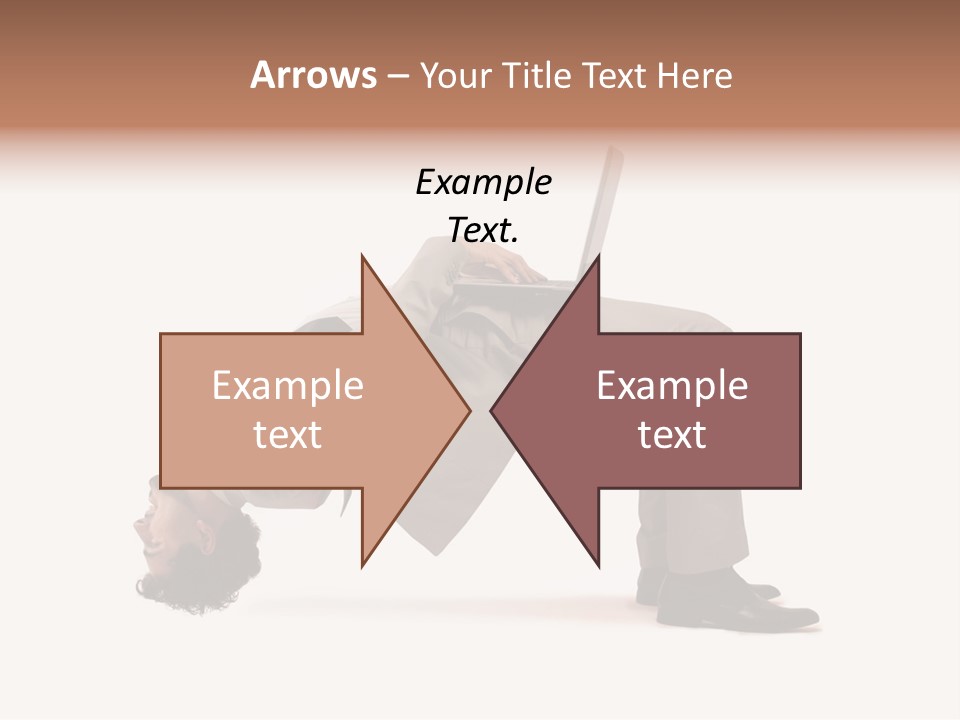 A Man With A Laptop On His Back PowerPoint Template