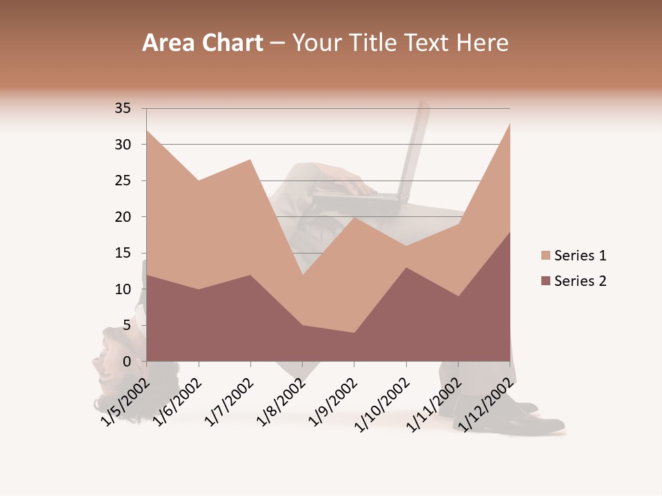 A Man With A Laptop On His Back PowerPoint Template