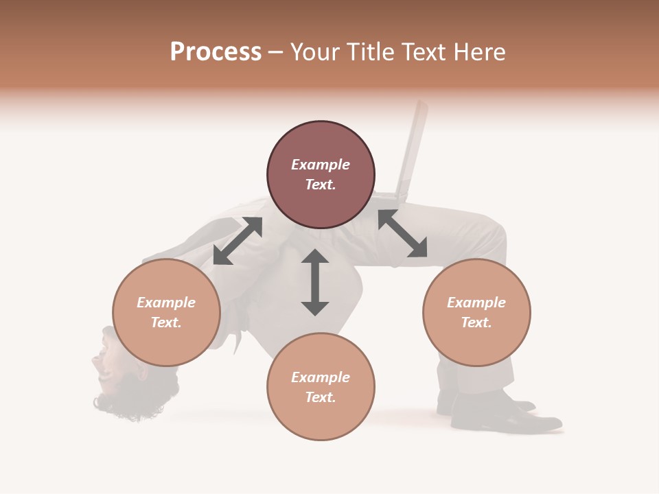 A Man With A Laptop On His Back PowerPoint Template