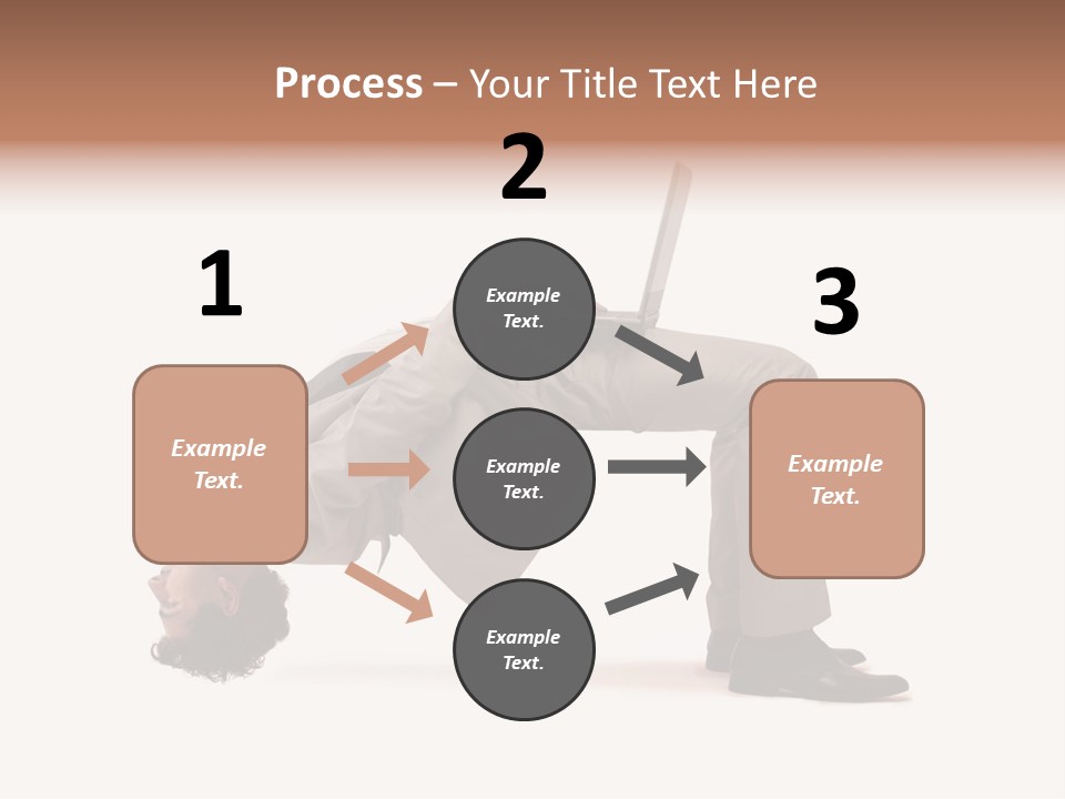 A Man With A Laptop On His Back PowerPoint Template