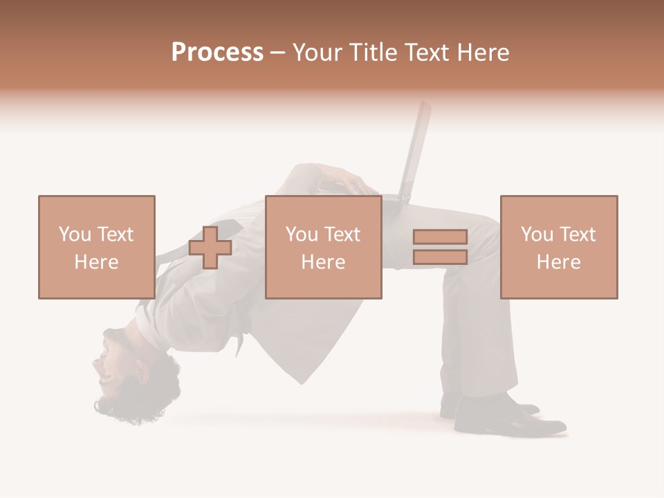 A Man With A Laptop On His Back PowerPoint Template