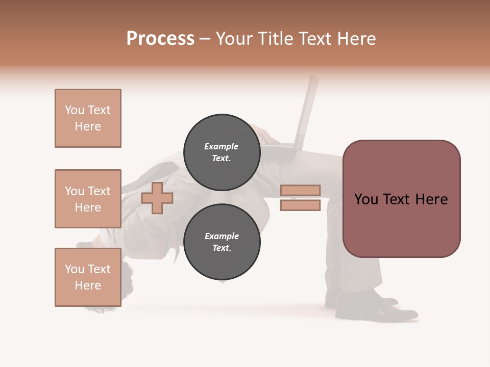 A Man With A Laptop On His Back PowerPoint Template