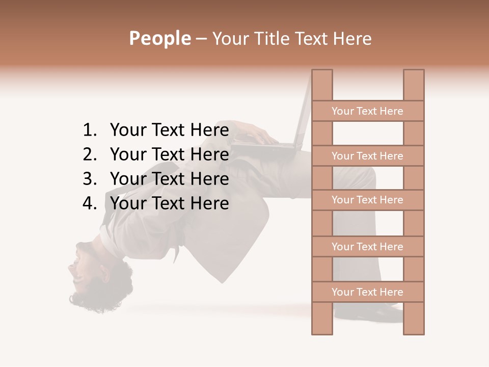 A Man With A Laptop On His Back PowerPoint Template