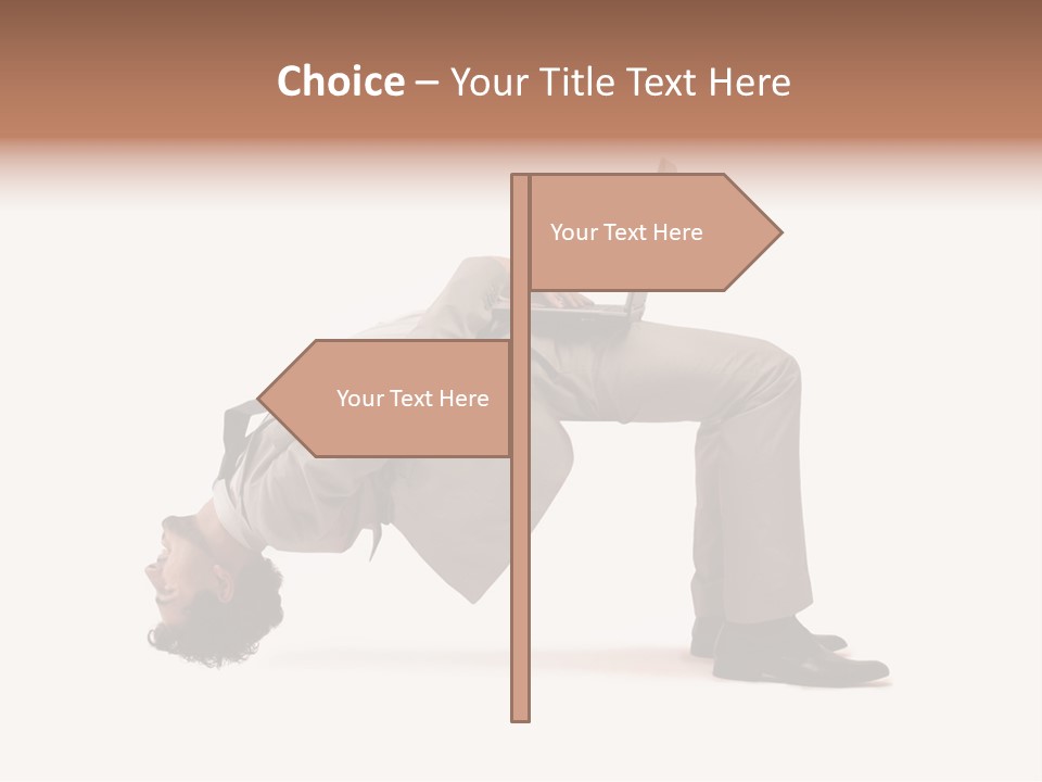 A Man With A Laptop On His Back PowerPoint Template