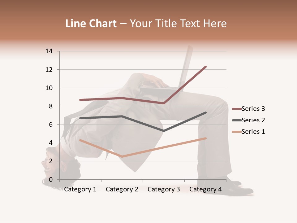 A Man With A Laptop On His Back PowerPoint Template