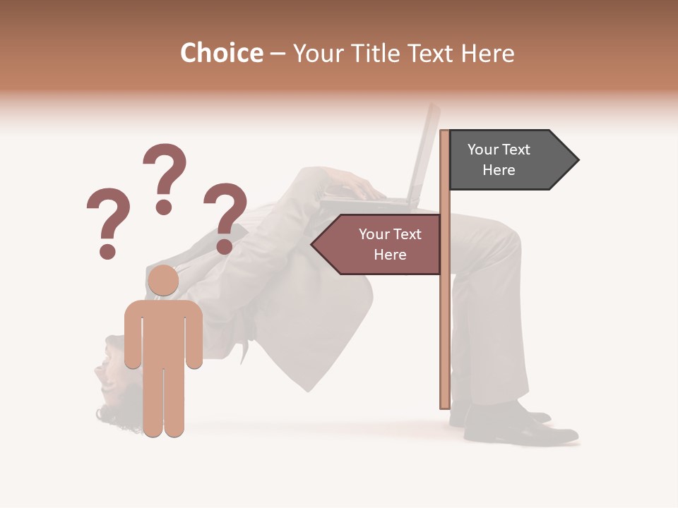 A Man With A Laptop On His Back PowerPoint Template