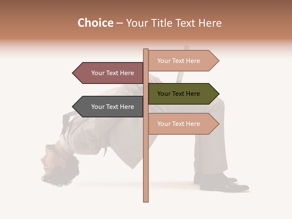 A Man With A Laptop On His Back PowerPoint Template