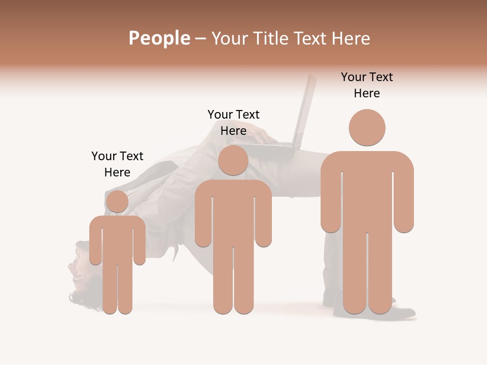 A Man With A Laptop On His Back PowerPoint Template