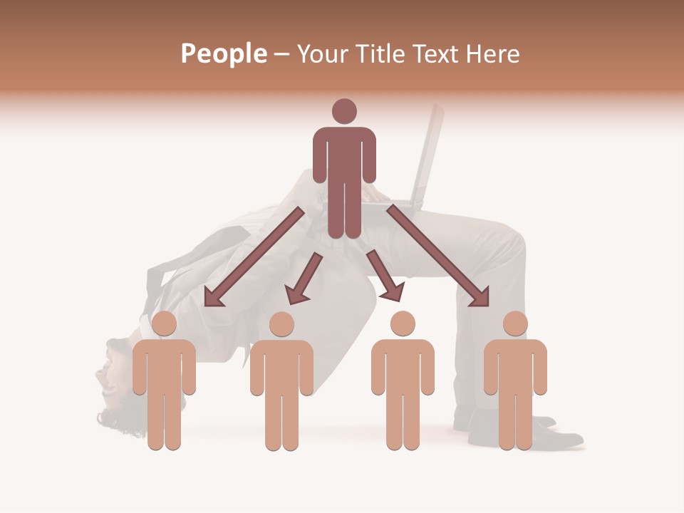 A Man With A Laptop On His Back PowerPoint Template