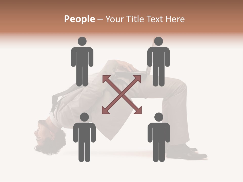 A Man With A Laptop On His Back PowerPoint Template