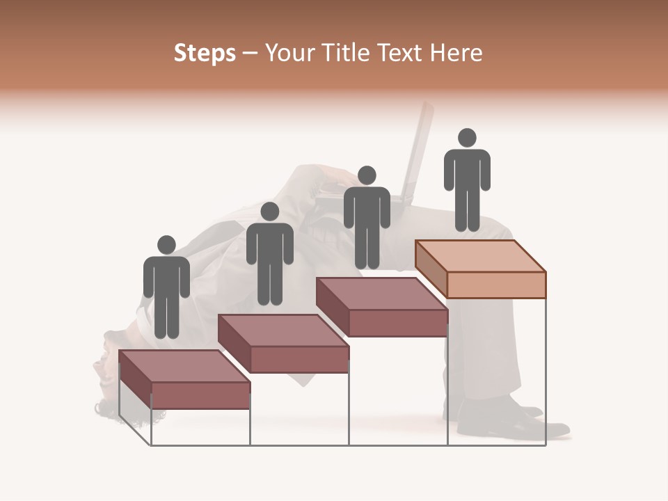 A Man With A Laptop On His Back PowerPoint Template