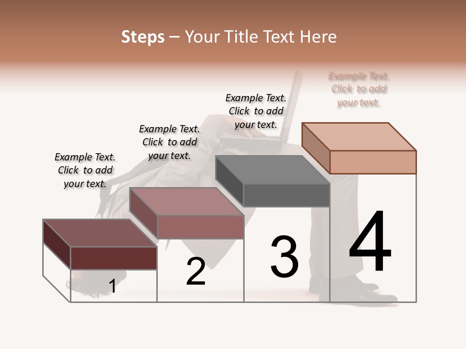 A Man With A Laptop On His Back PowerPoint Template