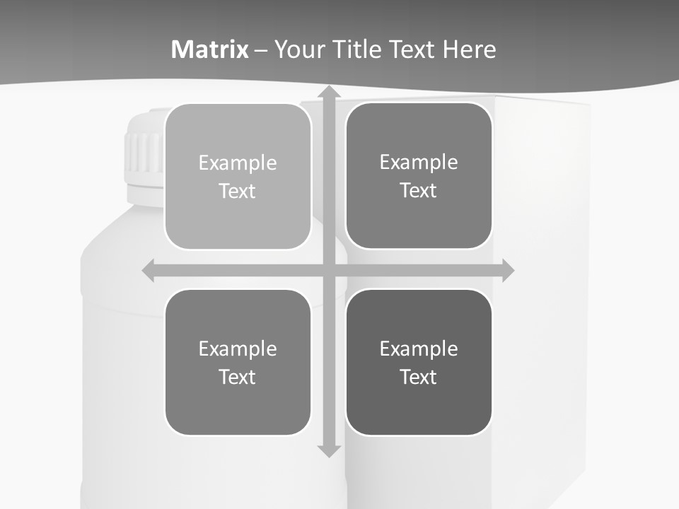 A White Bottle With A White Cap Next To A White Box PowerPoint Template