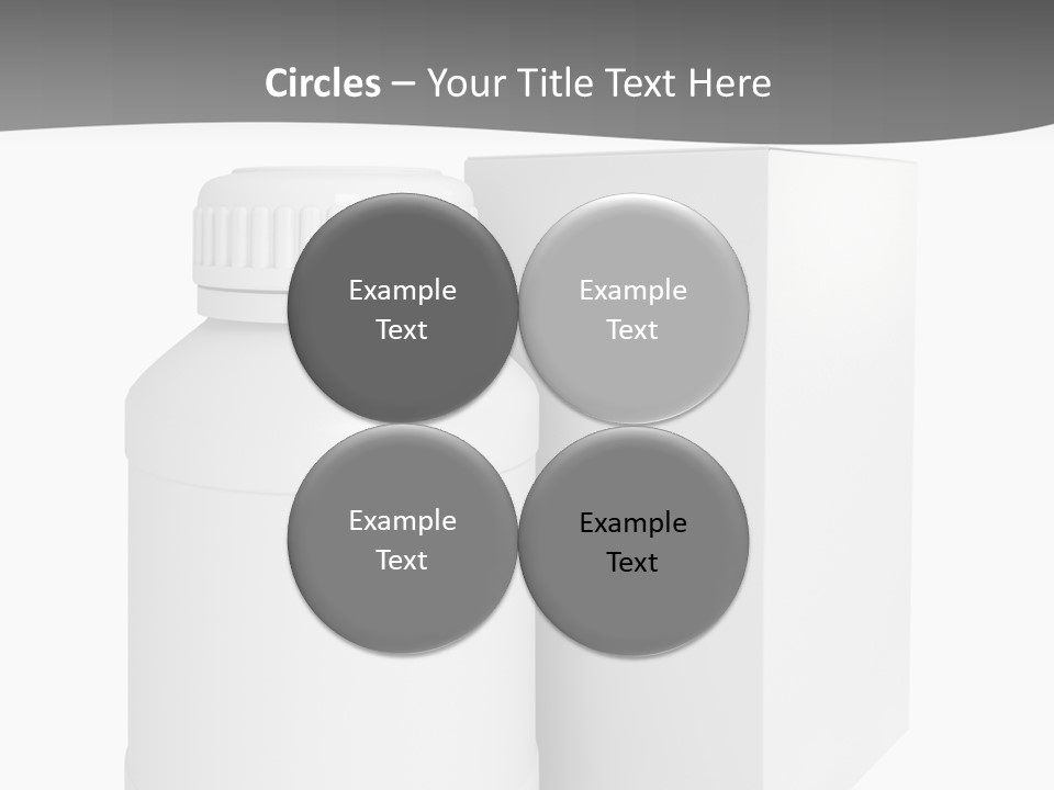 A White Bottle With A White Cap Next To A White Box PowerPoint Template