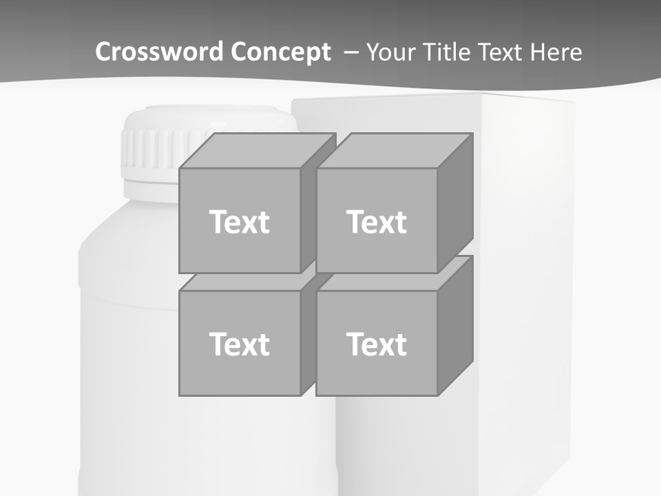 A White Bottle With A White Cap Next To A White Box PowerPoint Template