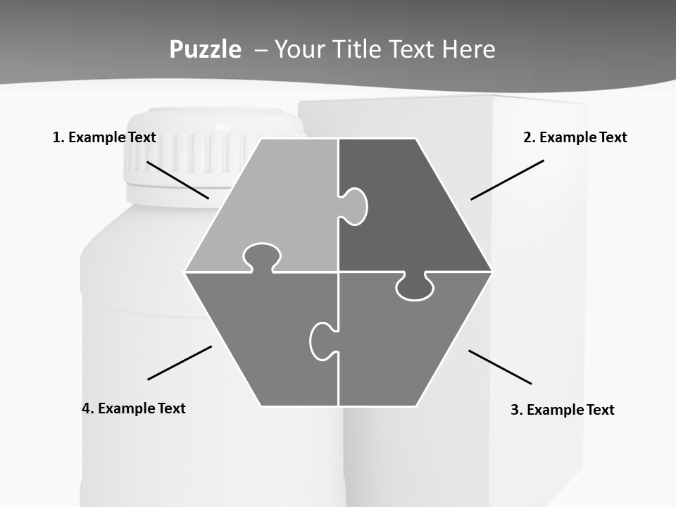 A White Bottle With A White Cap Next To A White Box PowerPoint Template