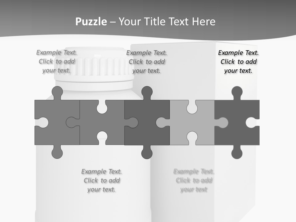 A White Bottle With A White Cap Next To A White Box PowerPoint Template