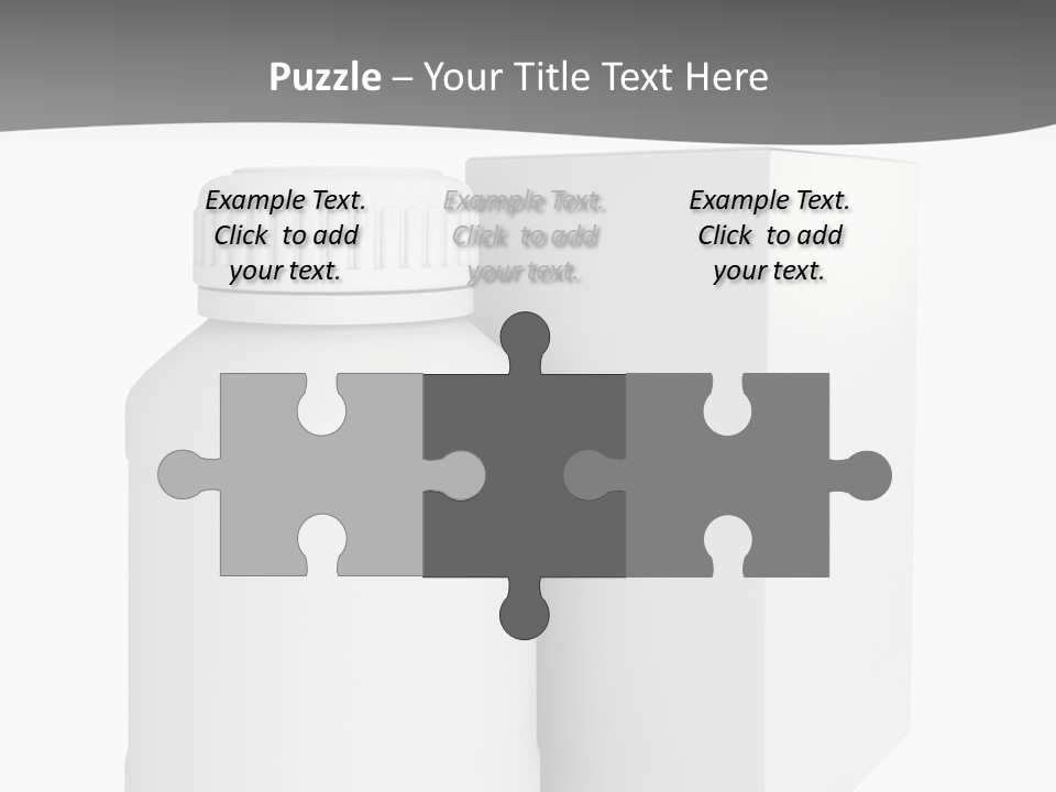 A White Bottle With A White Cap Next To A White Box PowerPoint Template