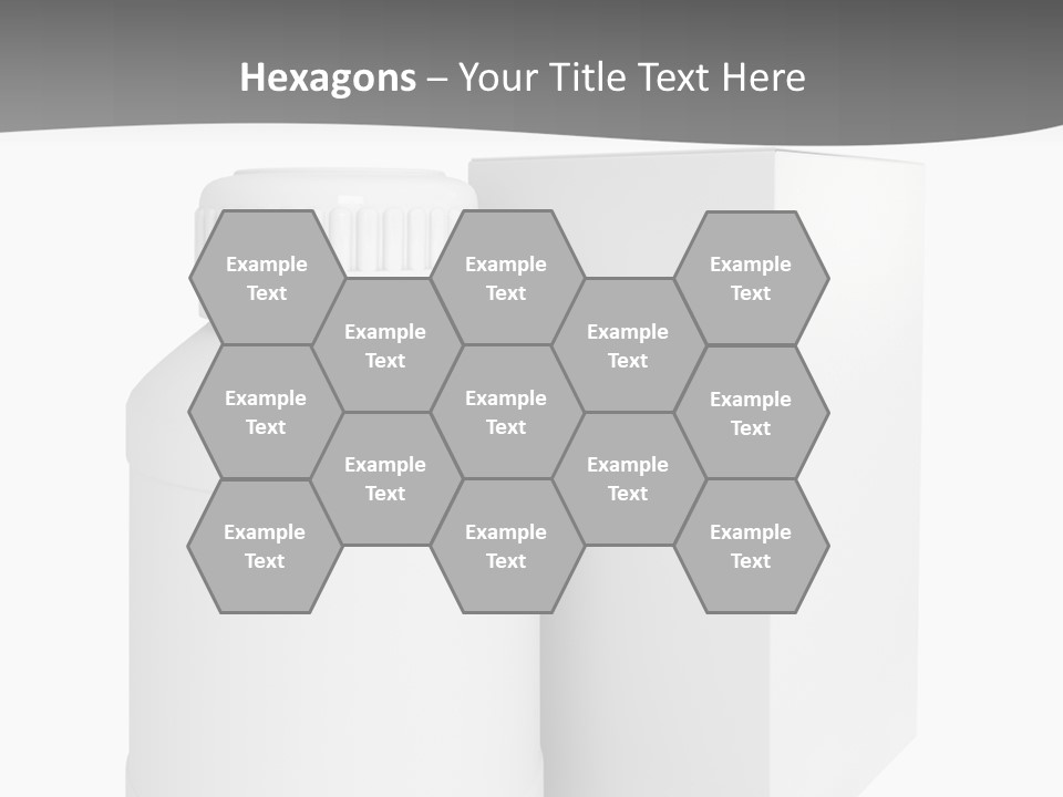 A White Bottle With A White Cap Next To A White Box PowerPoint Template