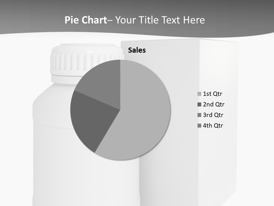 A White Bottle With A White Cap Next To A White Box PowerPoint Template